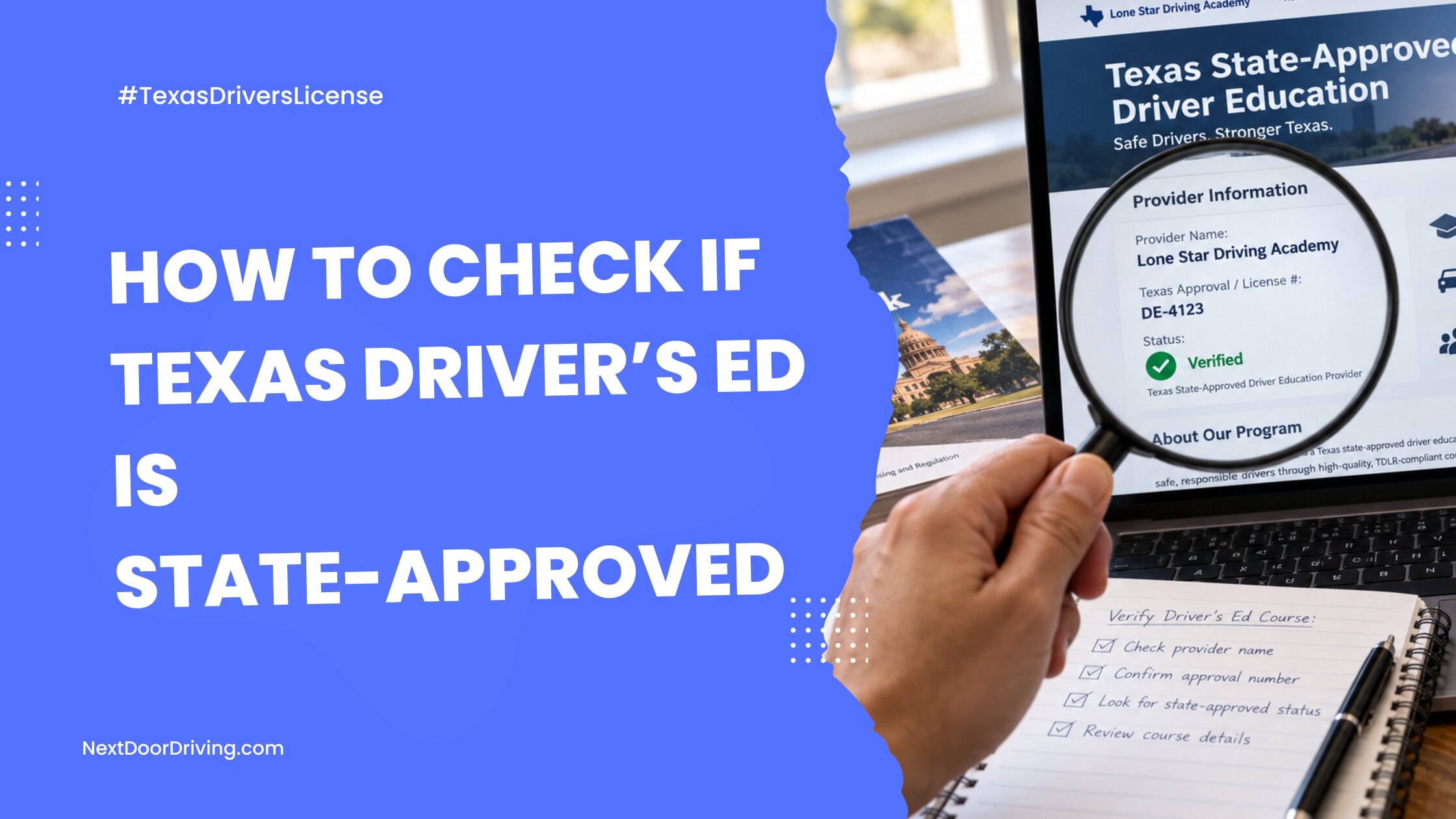How to Check If Texas Driver’s Ed Is State-Approved 
